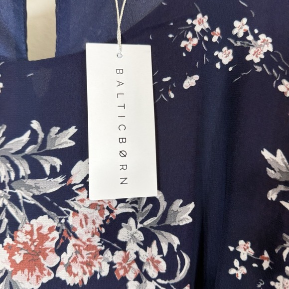 Baltic Born Naomi Short Sleeve Maxi Dress Blue Navy Floral Boho Size 2XL - Picture 14 of 15